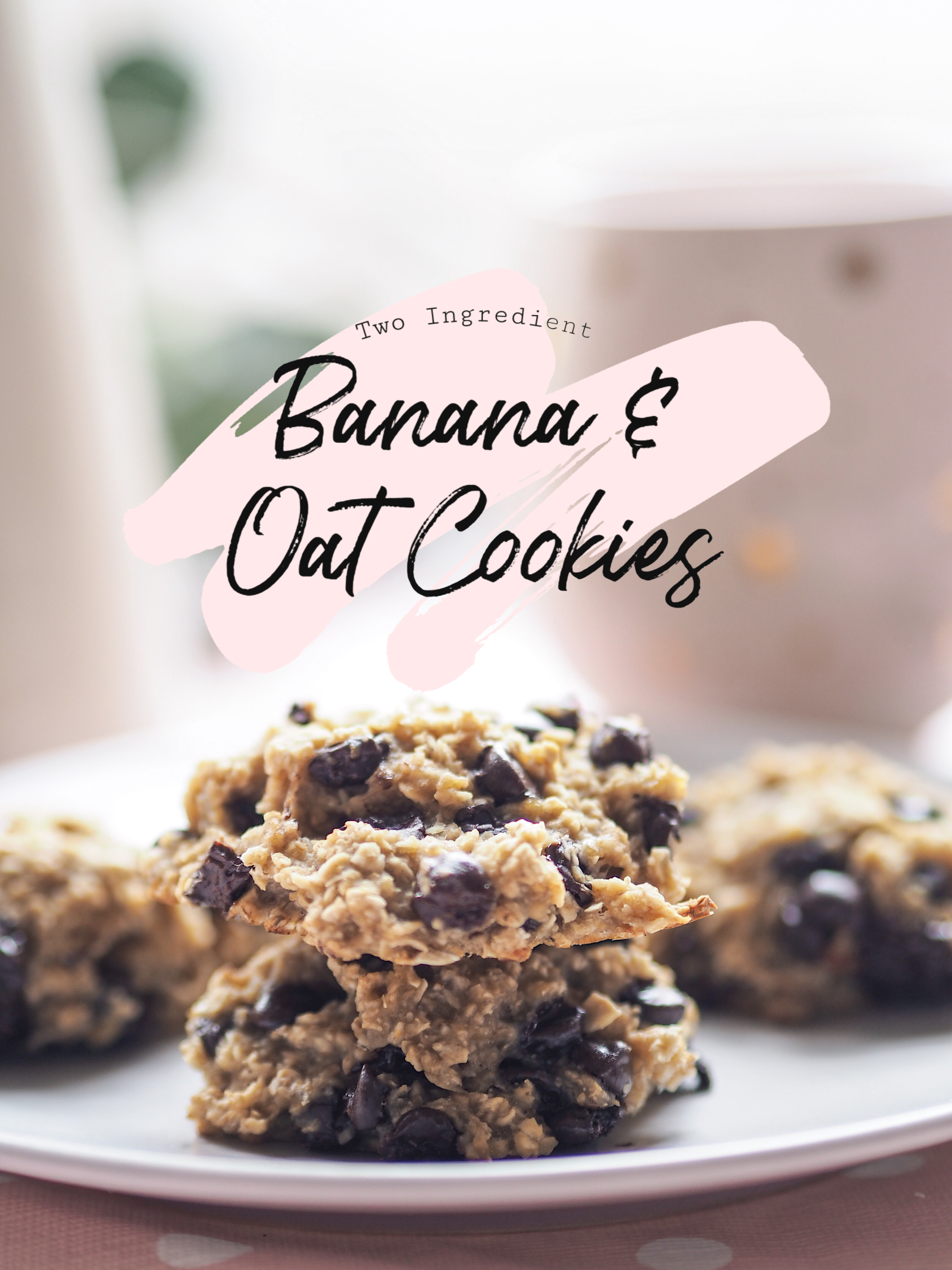 Two ingredient banana and oat cookies!